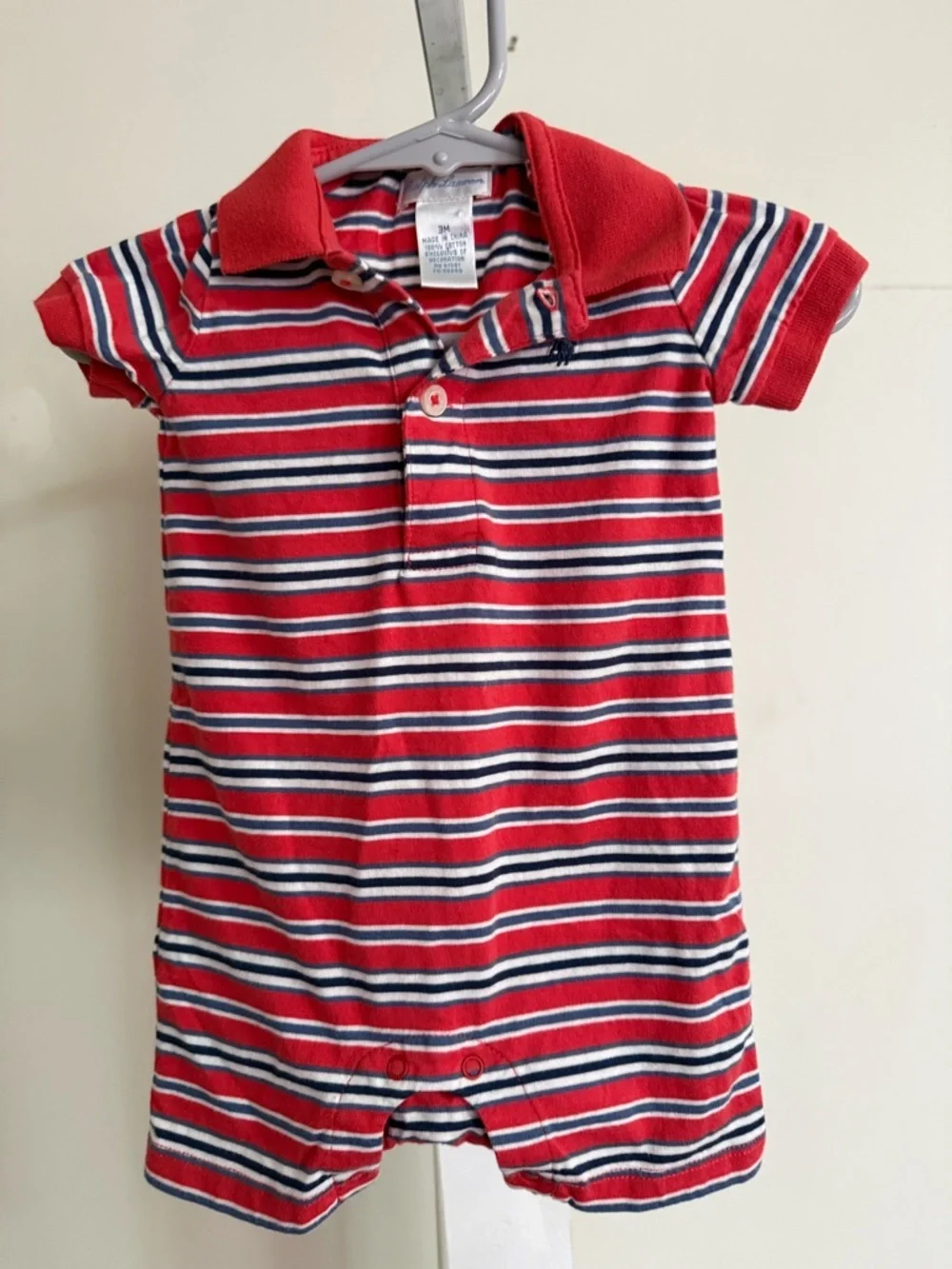 Ralph Lauren Striped Polo Romper